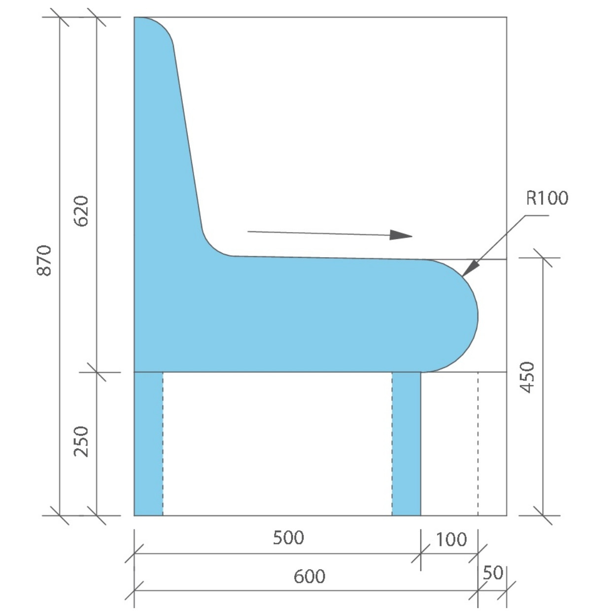 Wedi Sanoasa Comoda Bench Corner Element 90°